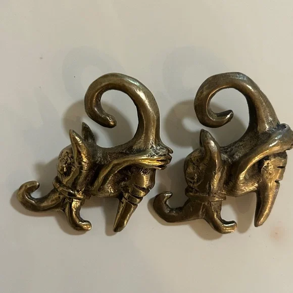 Lot of 9 beautiful organic hangers size 2 TAWAPA brass, bone, wood - Picture 12 of 12